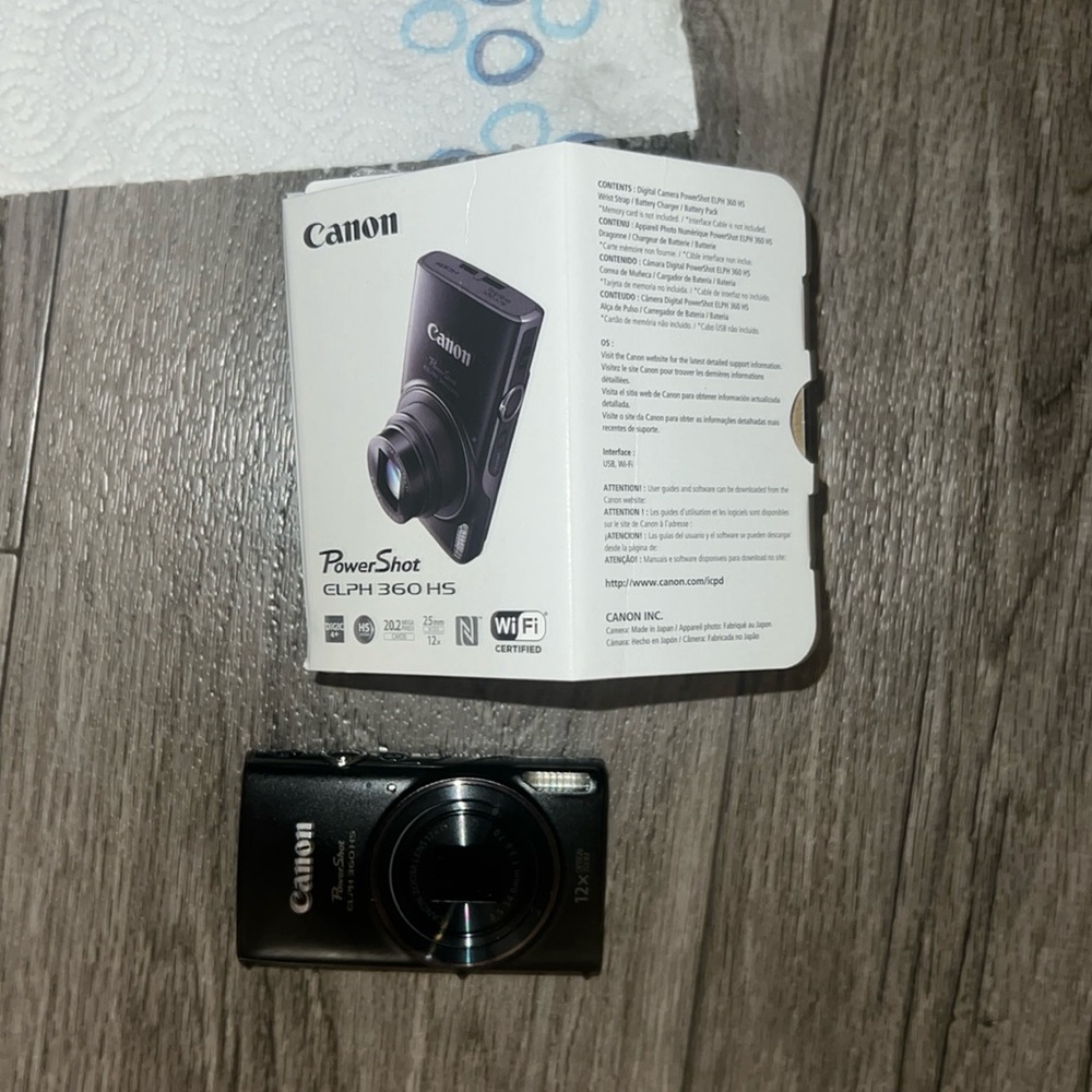 Canon PowerShot ELPH 360 HS Black Camera